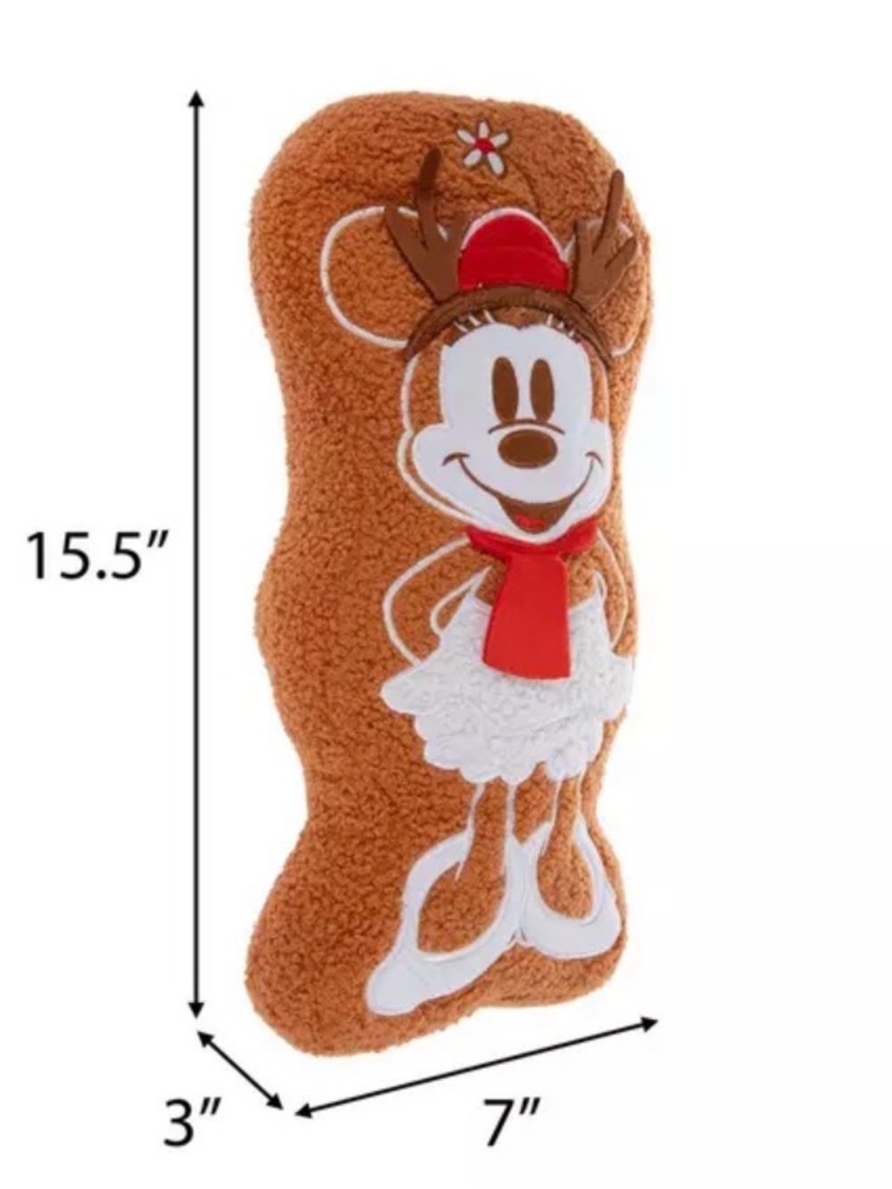 Disney Brown Mickey & Minnie gingerbread Plush Accent Pillows - Picture 5 of 7